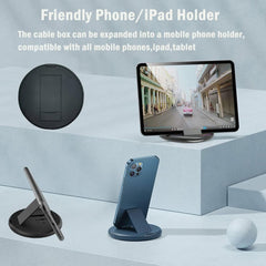 Kit Multifuncional de Cables Múltiples Conectores y Soporte para Celular