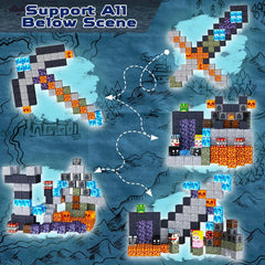 Bloque Mundo Magnetico Calabozos y Dragones Estilo Minecraft de 100 piezas