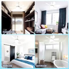 Foco Led Ventilador de 6 Aspas - Cálido y Frío