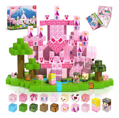 Bloque Mundo Magnético Castillo de Princesas estilo Minecraft de 100 piezas