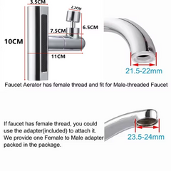 Boquilla de Caño Multifunción 360° 4 Chorros Versión Premium