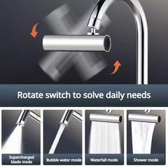 Boquilla de Caño Multifunción 360° 4 Chorros Versión Premium