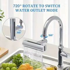 Boquilla de Caño Multifunción 360° 4 Chorros Versión Premium