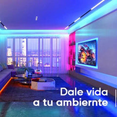 Cinta LED RGB de 5 Metros con Adhesivo, fácil instalación - Productos Virales