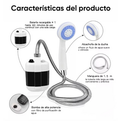 Ducha Portatil recargable de fácil uso