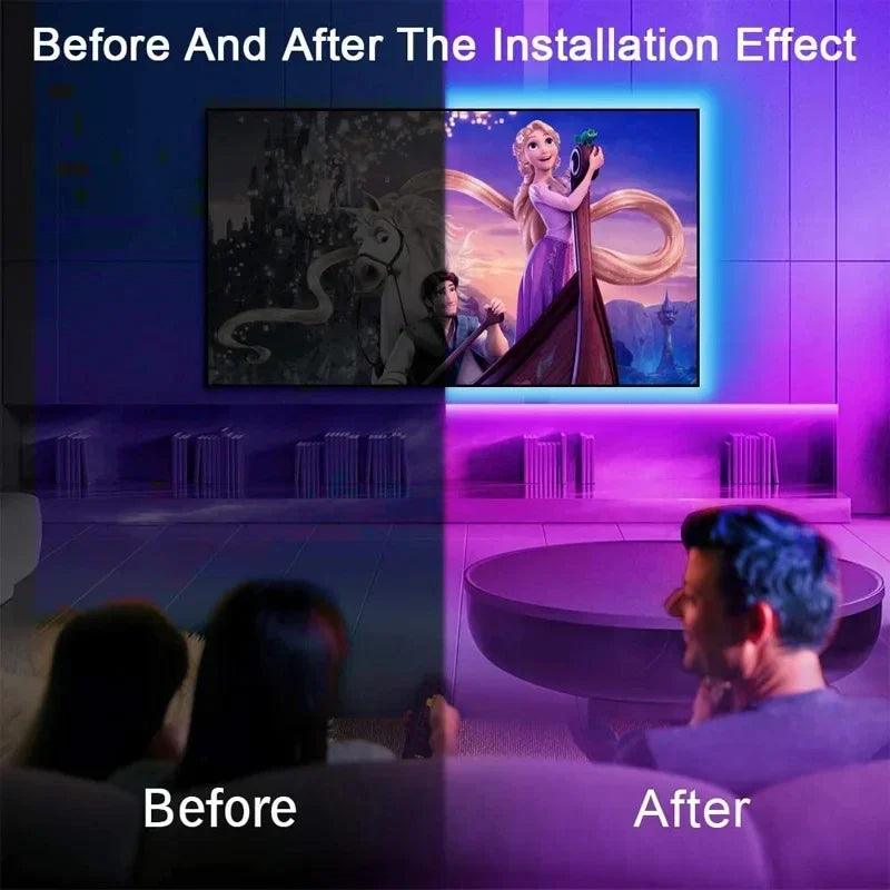 Cinta LED RGB Funciona con APP ver. 2024- Tiene pega pega incorporado - 5 metros - Productos Virales