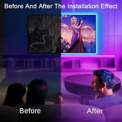 Cinta LED RGB Funciona con APP ver. 2024- Tiene pega pega incorporado - 5 metros - Productos Virales