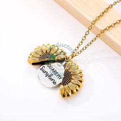 Collar En Forma De Girasol con mensaje en el interior - Productos Virales