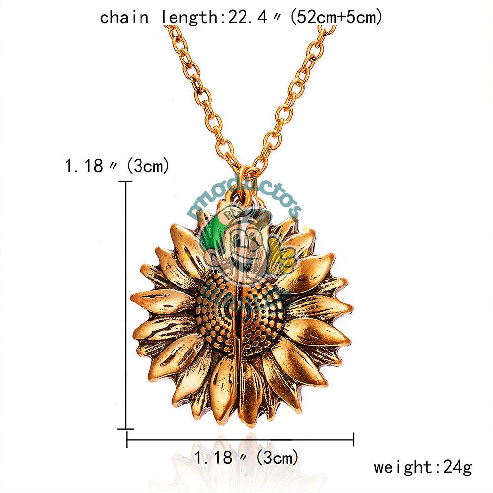 Collar En Forma De Girasol con mensaje en el interior - Productos Virales