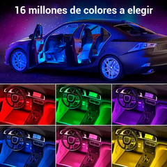 4 tiras Led RGB para Auto Versión PRO - Manéjalo con el celular