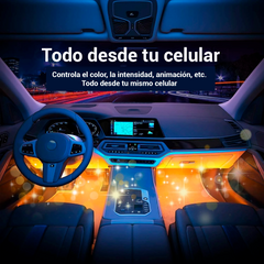 4 tiras Led RGB para Auto Versión PRO - Manéjalo con el celular
