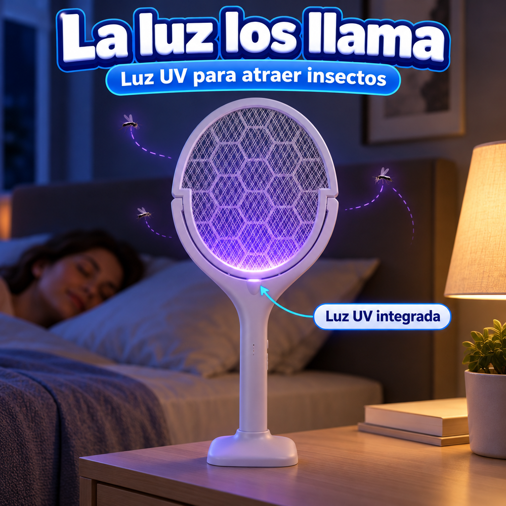 Raqueta Eléctrica 180° Elimina zancudos como jugando! - foto 4