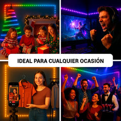 Luces LED Smart RGB Navideñas 🎄 con Bluetooth - 10 metros
