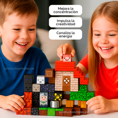 Juego de Bloques Mundo Magnético de 80 piezas