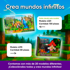 Juego de Bloques Mundo Magnético Minecraft - 100 piezas ORIGINAL