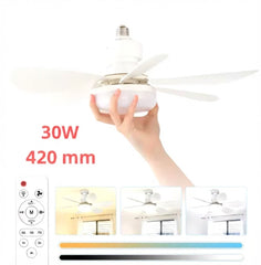 Foco Led Ventilador de 6 Aspas - Cálido y Frío