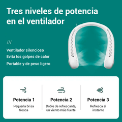 Ventilador de cuello portatil y recargable - Comodidad a toda hora - Productos Virales