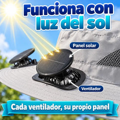 Sombrero con ventilador y panel solar para el calor - foto 3