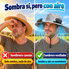 Sombrero con ventilador y panel solar para el calor - foto 4