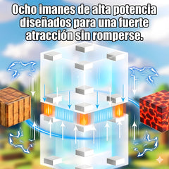 Kit de Bloques Magnéticos Estilo MINECRAFT - 184 piezas
