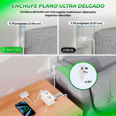 Protector contra sobretensiones de enchufe múltiple