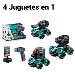 Tanque 360° - 4 juguetes en 1 con Control Remoto Incluído