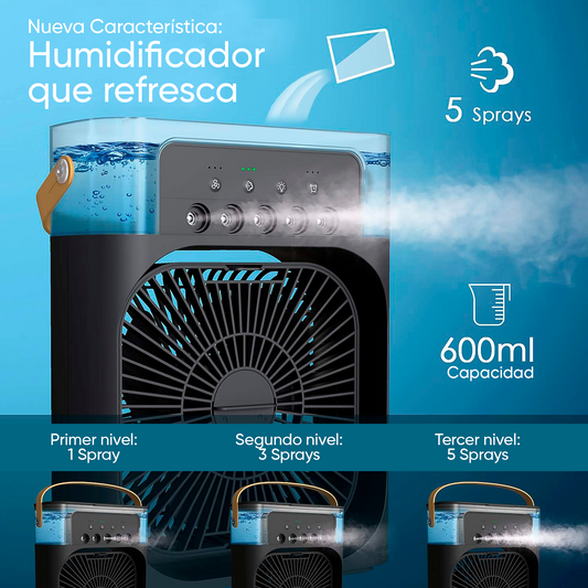 AIR COOLER 3 en 1 ❄️ Ventilador, humidificador y aromatizante