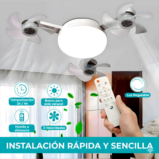 Lámpara Ventilador Modelo DRON a Control