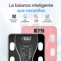 Balanza Digital Inteligente Recargable con Bluetooth - 180 kg