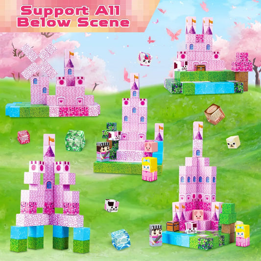 Bloque Mundo Magnético Castillo de Princesas de 100 piezas