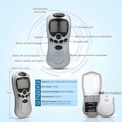 Aparato Electro Estimulador EMS 4 parches - Tu propia terapia en casa