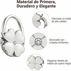 Gancho Plegable Antideslizante Diseño Trébol 🍀
