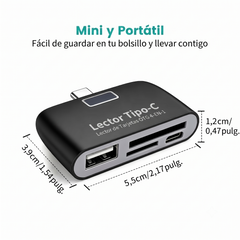 Lector de tarjetas OTG 4 en 1 para Celular