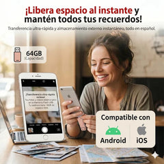 Memoria USB 3.0 Phone Transfer - Guarda fotos y videos de tu celular al instante!