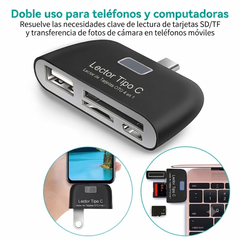 Lector de tarjetas OTG 4 en 1 para Celular