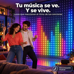 Cortina LED RGB inteligente con Bluetooth