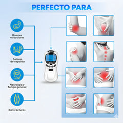Aparato Electro Estimulador EMS 4 parches - Tu propia terapia en casa