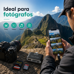 Lector de tarjetas OTG 4 en 1 para Celular