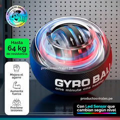 Ejercitador Giroscópico LED para Fitness y Rehabilitación