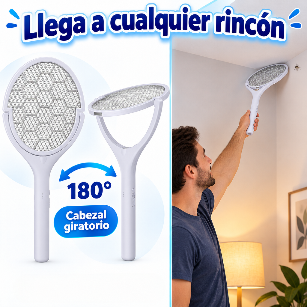 Raqueta Eléctrica 180° Elimina zancudos como jugando! - foto 3