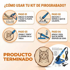 Kit EMPRENDEDOR -Set de Herramientas de grabado con fuego - 37 Piezas