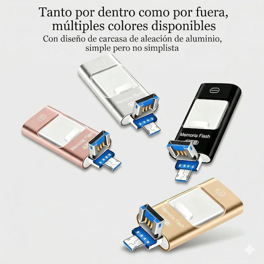 Memoria USB 3.0 Phone Transfer - Guarda fotos y videos de tu celular al instante! - 64 GB