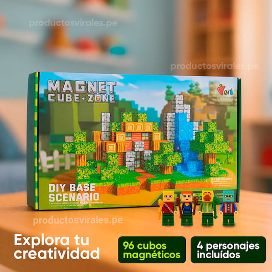 Juego de Bloques Mundo Magnético Minecraft - 100 piezas ORIGINAL
