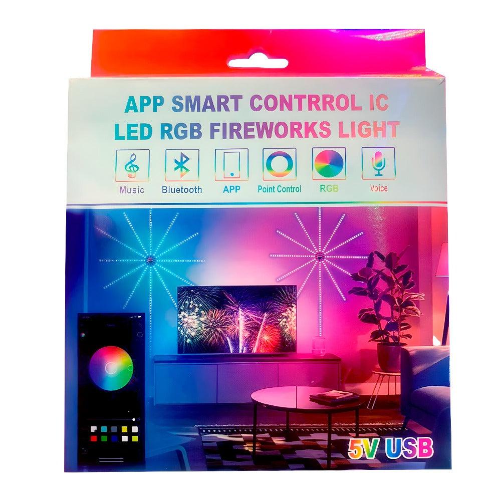 Luces de Fuegos Artificiales LED RGB Inteligentes Con Bluetooth - Productos Virales