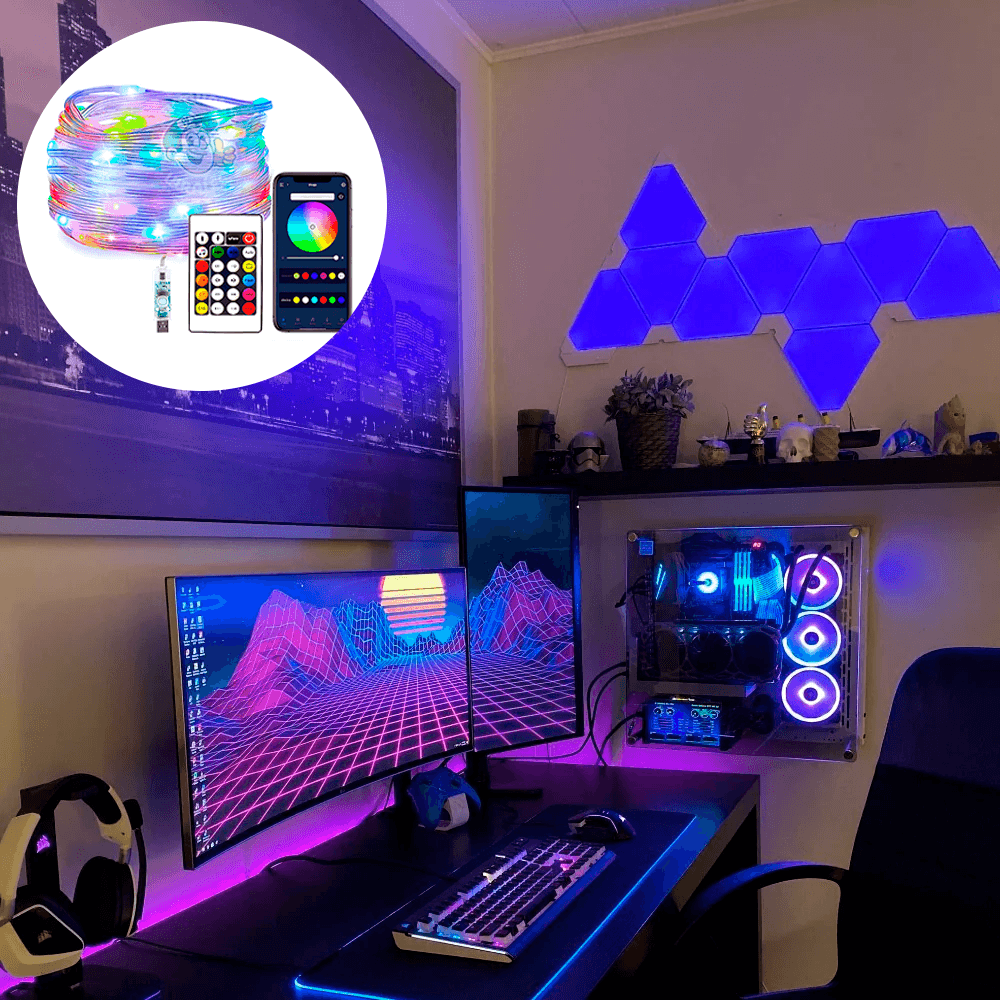 Led Rgb Gamer Luces LED RGB con Bluetooth a prueba de agua - 10 metros – Productos ...