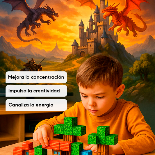 Juego de Bloques Mundo Magnético Minecraft- 100piezas ORIGINAL