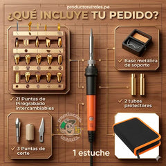Set de Pirograbado Profesional en Madera 37 piezas: ORIGINAL