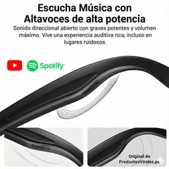 Smart Glasses X con ChatGPT - Control Táctil, Grabación y foto HD, parlante, traductor y más