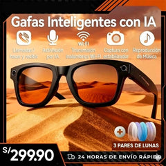 Lentes Inteligentes Espía con Bluetooth - Saca fotos y video