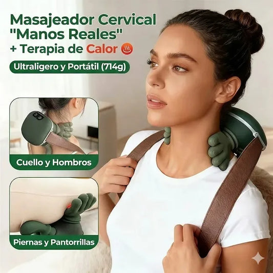 Masajeador Descontracturante 4D Terapéutico con Función Compresa Caliente